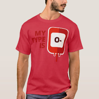 T-shirt Mon groupe sanguin est O Négatif