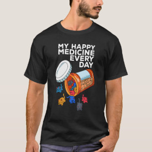 T-shirt Mon Happy Medicine Chaque Jour Boîte à pilules Ani