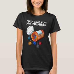 T-shirt Mon Happy Medicine Chaque Jour Boîte à pilules Ani