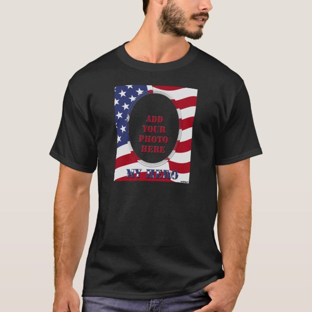 T-shirt Mon héros - Ajouter votre photo (Devant)