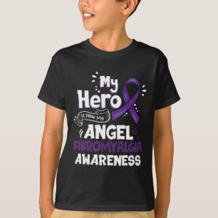 T-shirt Mon Héros Est Maintenant Mon Angel Fibromyalgie Se