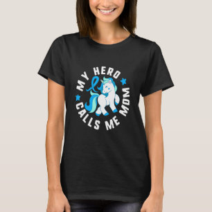 T-shirt Mon Héros M'Appelle Maman Diabète T1 Sensibiliser