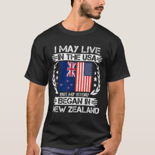 T-shirt Mon Histoire A Commencé En Nouvelle-Zélande