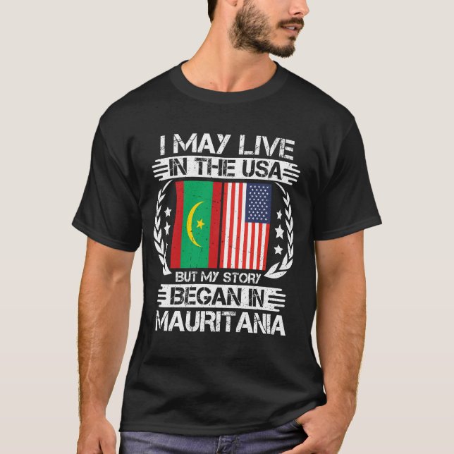 T-shirt Mon Histoire Commence En Mauritanie (Devant)