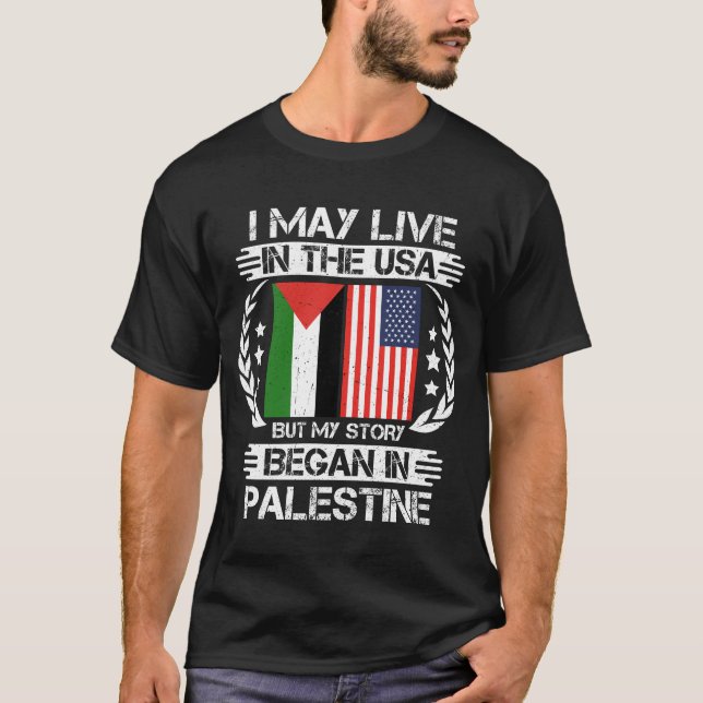 T-shirt Mon Histoire Commence En Palestine (Devant)