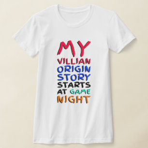 T-shirt Mon Histoire D'Origine De Méchant Commence À La Nu
