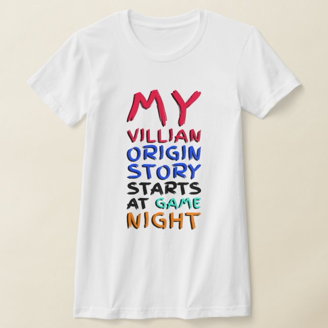 T-shirt Mon Histoire D'Origine De Méchant Commence À La Nu (Poser)