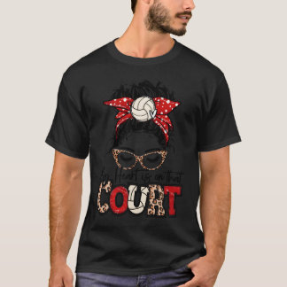 T-shirt Mon Il Est Sur Le Tribunal De Volleyball Leopard V