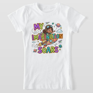 T-shirt « Mon imagination s'envole - Fille astrona