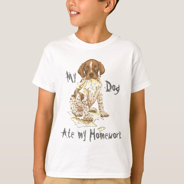 T-shirt Mon indicateur aux cheveux courts allemand a mangé (Devant)
