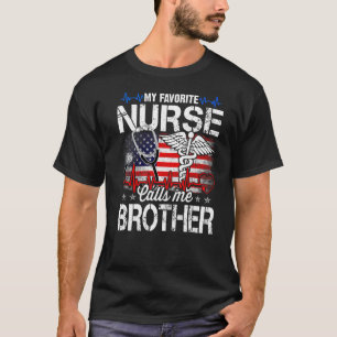 T-shirt Mon Infirmière Préférée M'Appelle Frère Retro Infi