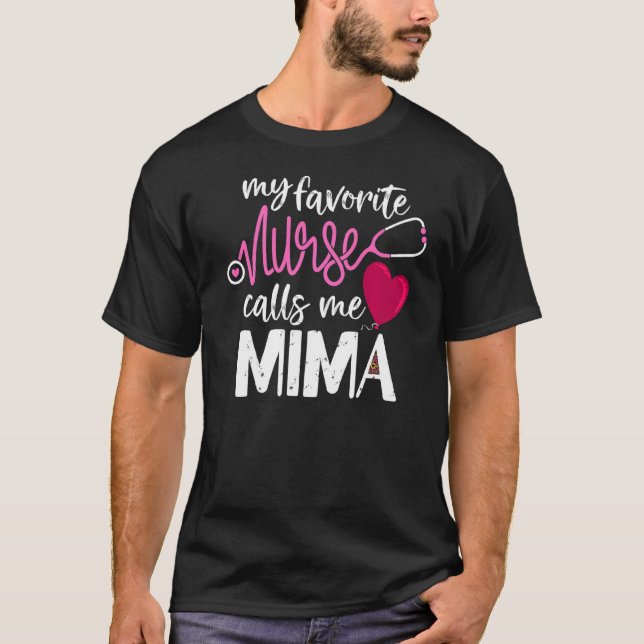 T-shirt Mon infirmière préférée m'appelle la grand-mère de (Devant)