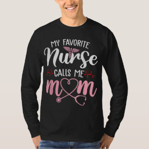 T-shirt Mon Infirmière Préférée M'Appelle Maman Fleurs Mig
