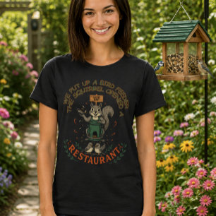 T-shirt Mon Jardin Leur Restaurant Écureuil Drôle