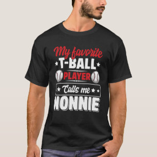 T-shirt Mon Joueur de bal favori m'appelle Nonnie Mère D