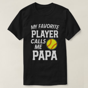 T-shirt Mon joueur de base-ball préféré m'appelle cadeau