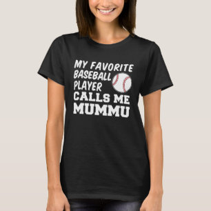 T-shirt Mon Joueur De Baseball favori M'Appelle Mummu Finn