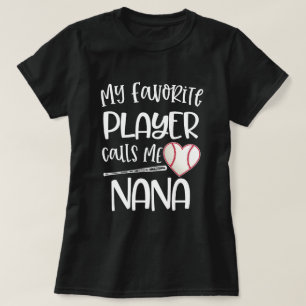 T-shirt Mon joueur de baseball préféré m'appelle