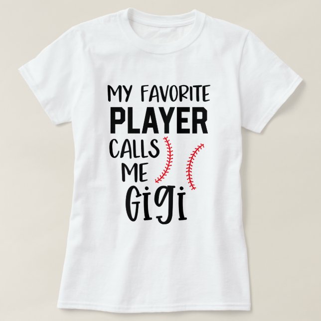 T-shirt Mon joueur de baseball préféré m'appelle cadeau de (Design devant)