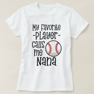 T-shirt Mon joueur de baseball préféré m'appelle cadeau de