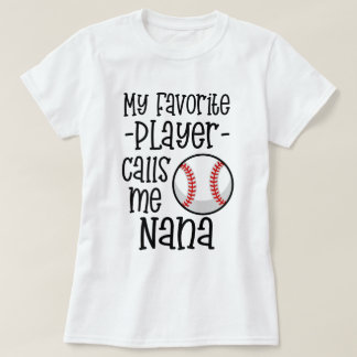 T-shirt Mon joueur de baseball préféré m'appelle cadeau de