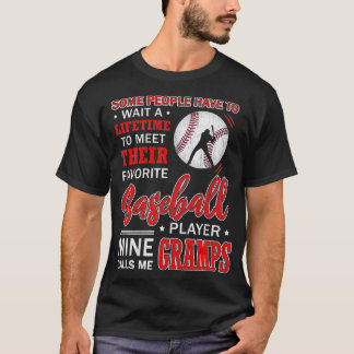 T-shirt Mon Joueur De Baseball Préféré M'Appelle Gramps