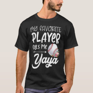 T-shirt Mon Joueur De Baseball Préféré M'Appelle Yaya