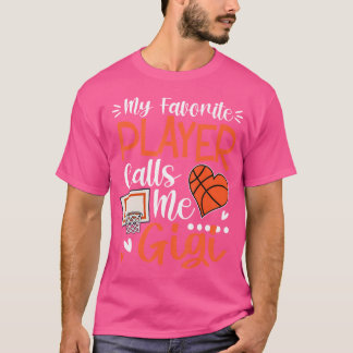 T-shirt Mon Joueur De Basket Favori M'Appelle Gigi