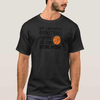T-shirt Mon Joueur De Basket Favori M'Appelle Maman 1