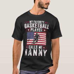 T-shirt Mon Joueur De Basket Favori M'Appelle Nanny Mothe