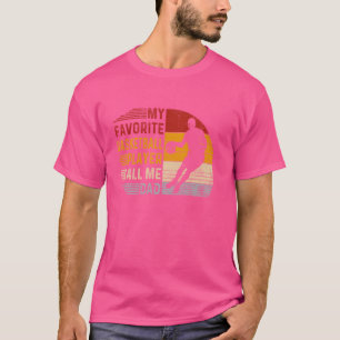 T-shirt Mon Joueur De Basket Favori M'Appelle Papa Tee Pap
