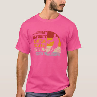 T-shirt Mon Joueur De Basket Favori M'Appelle Papa Tee Pap