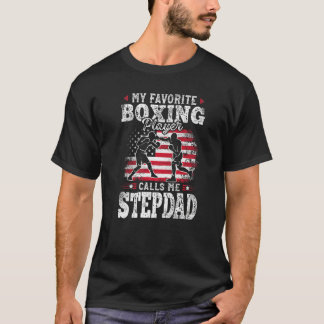 T-shirt Mon joueur de boxe préféré m'appelle beau-père Pèr