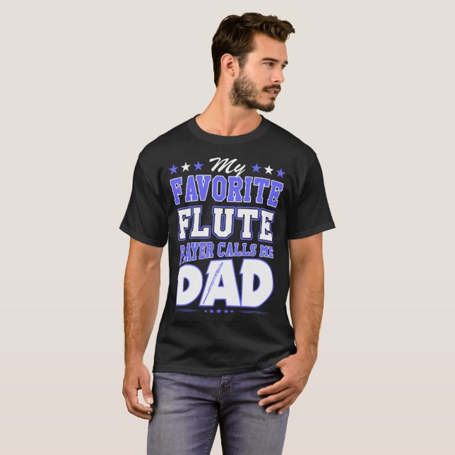 T-shirt Mon joueur de cannelure préféré m'appelle papa (Devant entier)