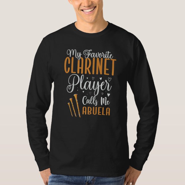 T-shirt Mon joueur de clarinette préféré m'appelle Abuela  (Devant)