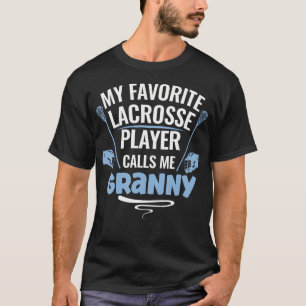 T-shirt Mon Joueur de Crosse Favori M'appelle Mamie