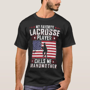 T-shirt Mon Joueur De Crosse Préféré M'Appelle Grand-Mère 