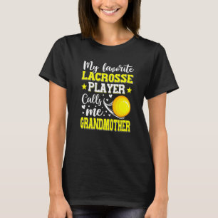 T-shirt Mon Joueur De Crosse Préféré M'Appelle Grand-Mère 