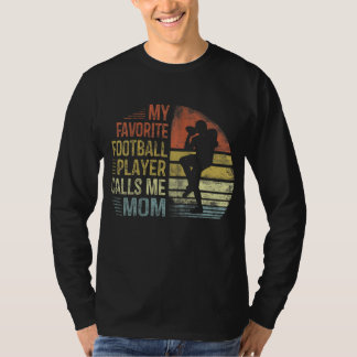 T-shirt Mon Joueur De Football Favori M'Appelle Maman Mama
