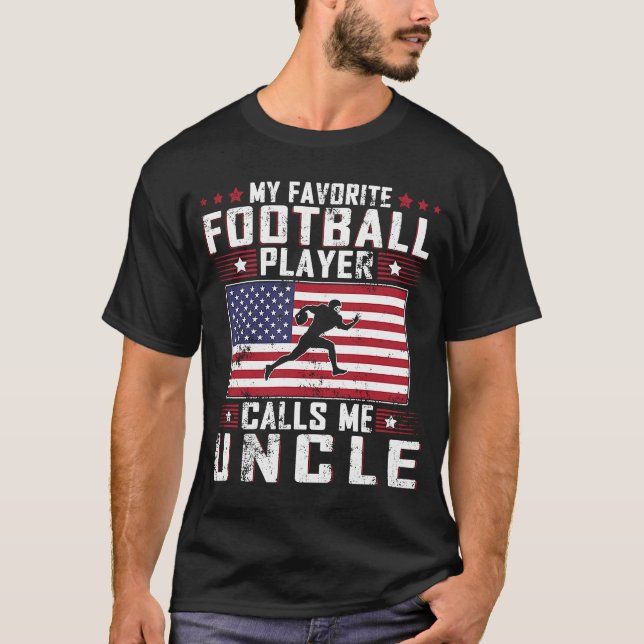 T-shirt Mon Joueur De Football Favori M'Appelle Oncle Père (Devant)