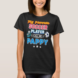 T-shirt Mon joueur de football favori m'appelle Pappy Père