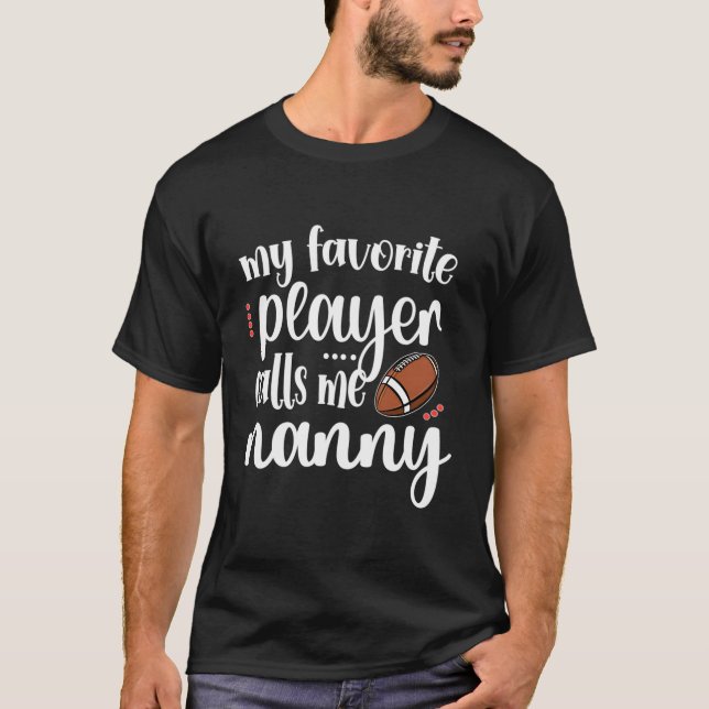 T-shirt Mon Joueur De Football Préféré M'Appelle Mamie Mam (Devant)