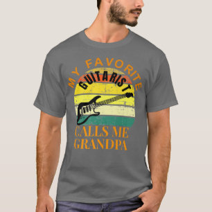 T-shirt Mon joueur de guitare préféré m'appelle Grandpa Gu