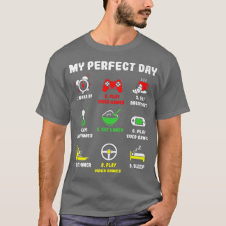 T-shirt Mon Joueur De Jour Parfait Jeux Vidéo Jeux Pour Me