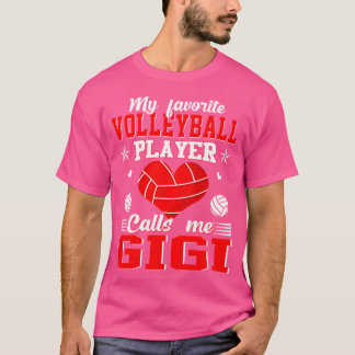 T-shirt Mon Joueur De Volley-ball favori m'appelle Gigi Mo