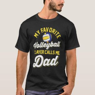 T-shirt Mon Joueur De Volley-Ball Favori M'Appelle Joueur 