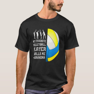 T-shirt Mon Joueur De Volley-ball Préféré M'Appelle Grand-
