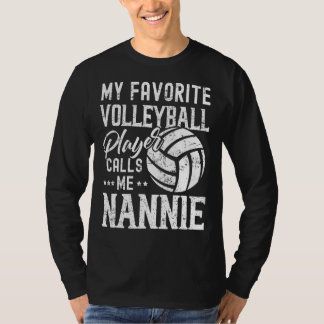 T-shirt Mon Joueur De Volley-ball Préféré M'Appelle Nannie