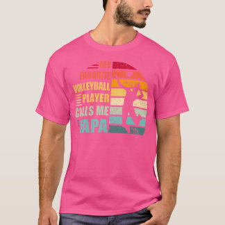 T-shirt Mon Joueur De Volley-ball Préféré M'Appelle Papa F