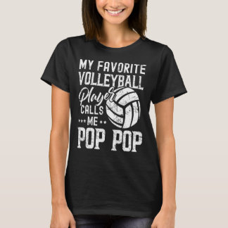 T-shirt Mon Joueur De Volley-ball Préféré M'Appelle Pop Po